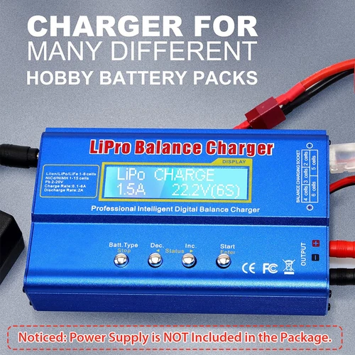 80W Fast Digital Balance Charger for iMAX B6 AC LCD RC LiPo LiFe NiCD Battery - Picture 2 of 7