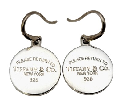 Tiffany & Co. Earrings Return to Tiffany Sterling Silver Disc