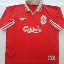 Liverpool 1996-98 Home Football (XL 46-48, 49"chest) original & authentic no'9'