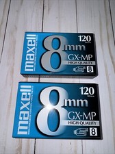 Set Of 2 New Maxell 8mm GX-MP High Quality 120 Minutes Camcorder Videotape