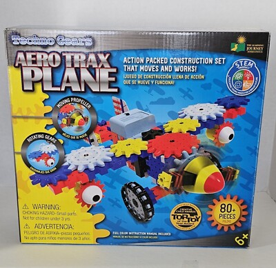 The Learning Journey Techno Gears - Aero Trax Plane 80+ Piece Needs 2 AA 