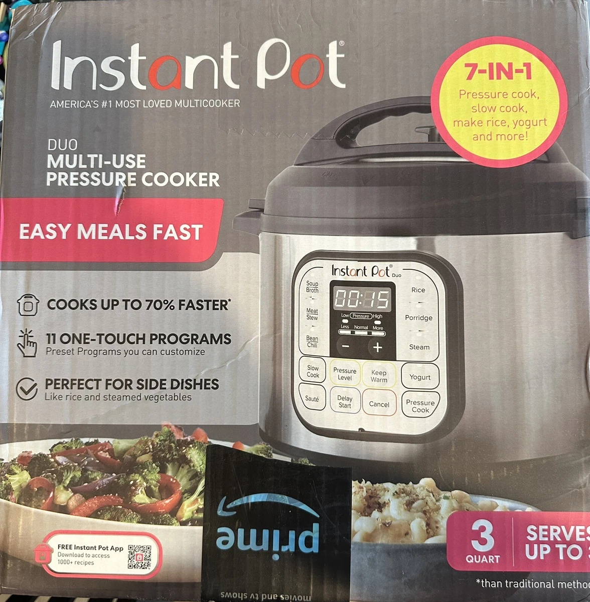 Instant Pot Duo Mini 3 Qt 7-in-1 Multi- Use Programmable Pressure Cooker