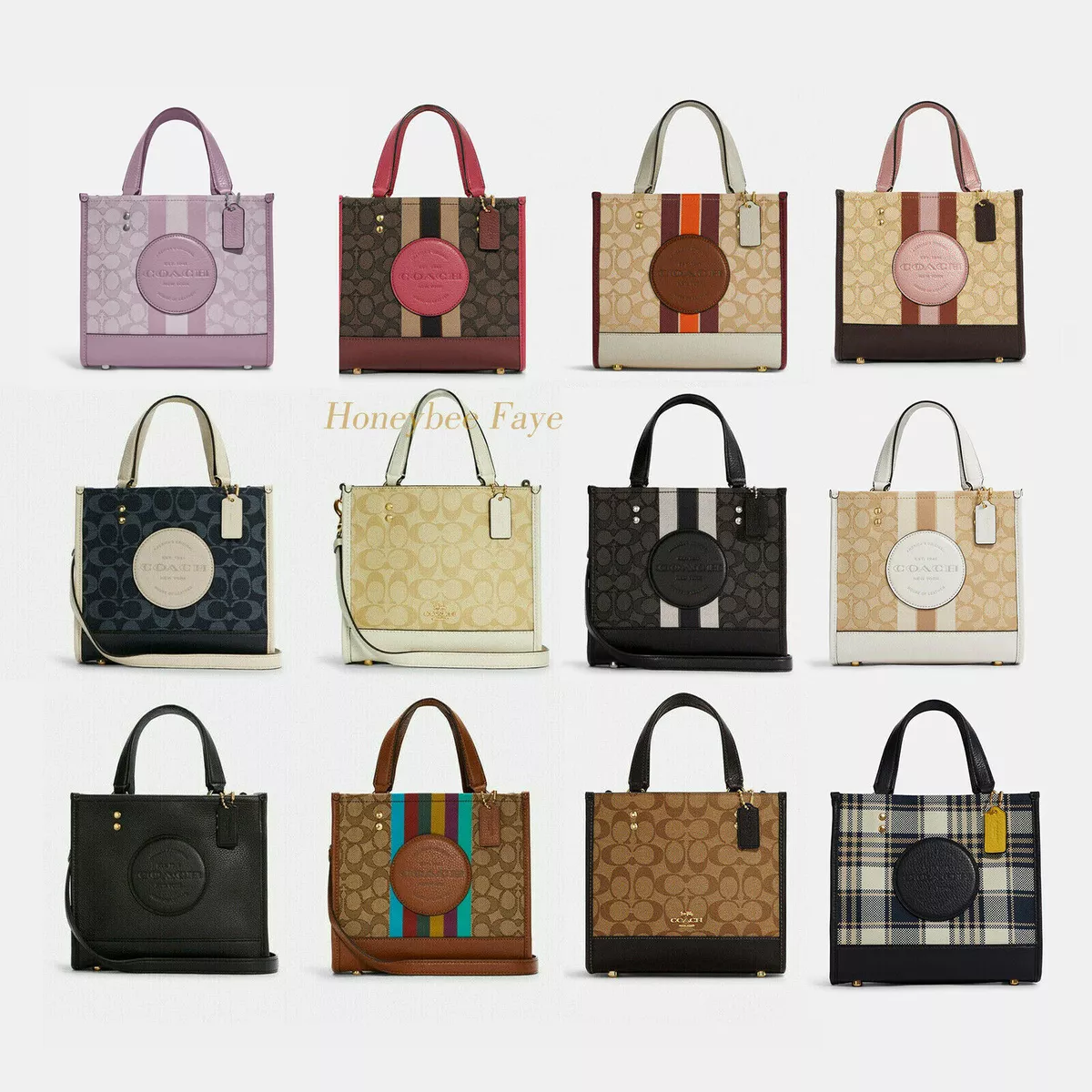 Coach Dempsey Tote 22 in Signature Jacquard with Stripe and Coach Patch