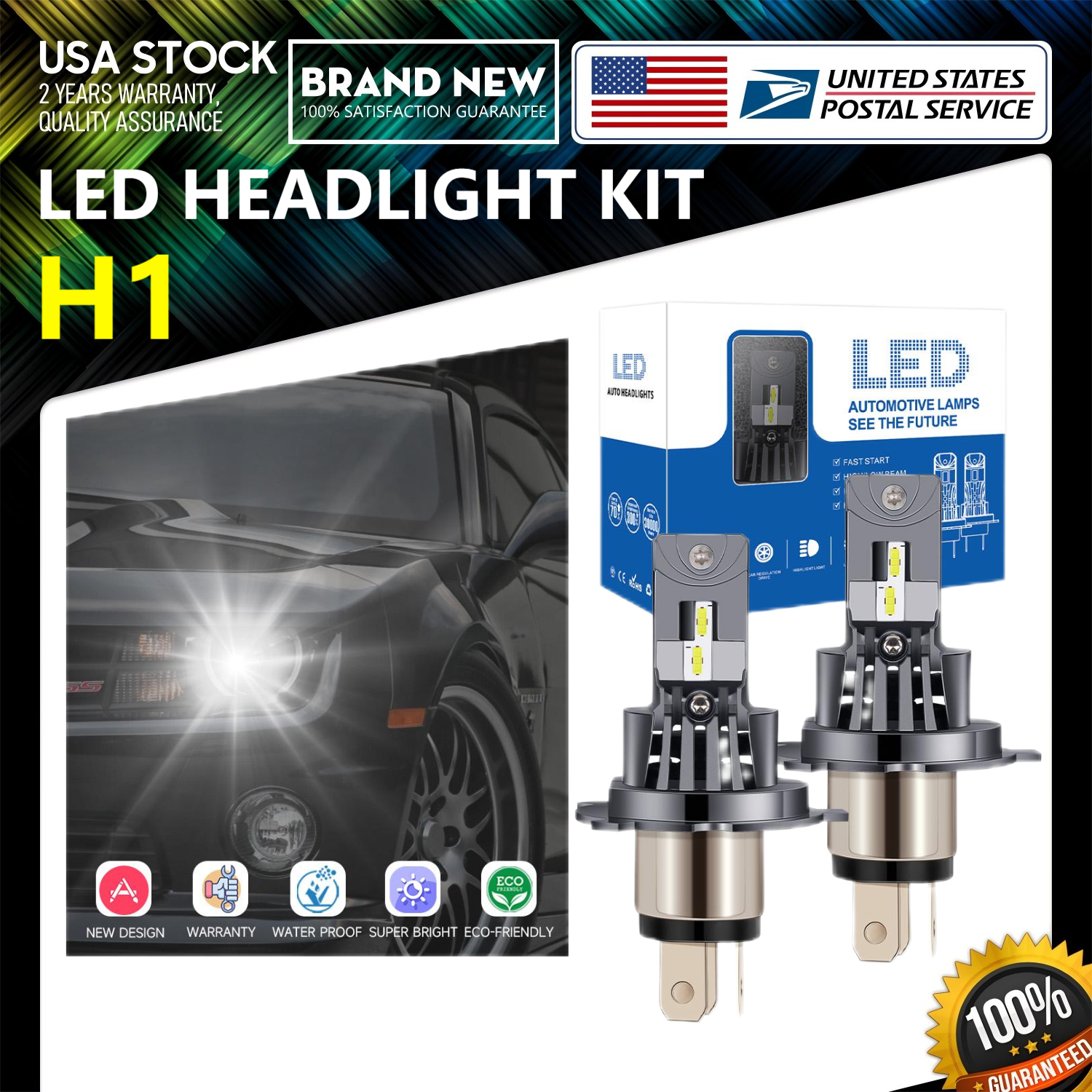 H4 LED Headlight Bulb Car High&Low Beam Kit 6000K White For 95-03 Acura TL/RL/EL