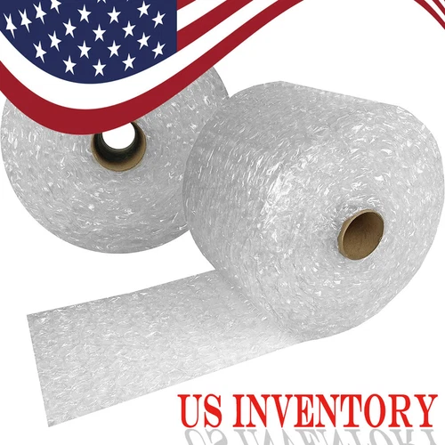 Buffer roll 1/2 perforated 12 bubble rolls large 12 width 75 feet, transparent - product listing photo