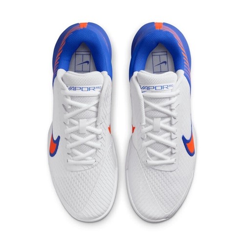 Men Nike Air Zoom Vapor Pro 2 Tennis Shoes Size 12 White Blue Orange DR6191 106 - Picture 10 of 24
