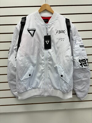 Fabric of the Universe 2XL White V3-3 Bomber Jacket (3) New with Defects  (B7) - Main Image