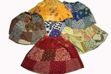 5 PC of Vintage Indian Rayon Patchwork Hippy Gypsy Boho Maxi Women Short Skirts