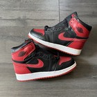 1994 Black Red Bred Nike Air Jordan 1 Size 4y