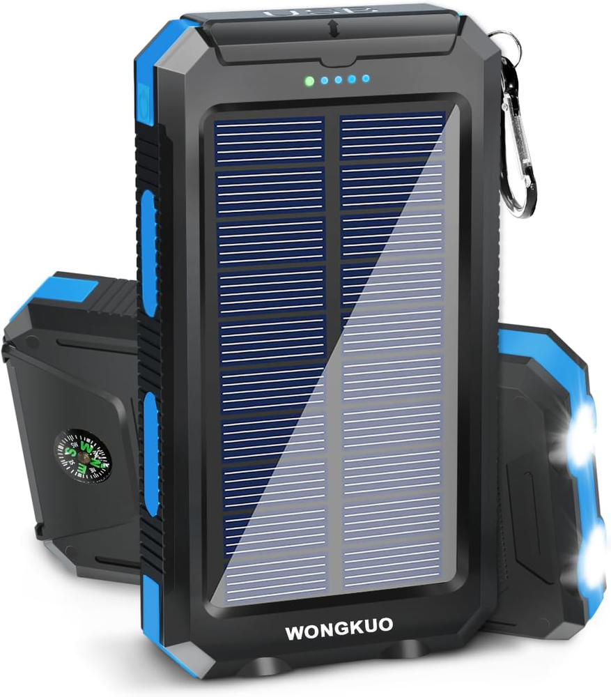 WONGKUO Solar Charger Power Bank - ???????? ?????????????? 36800mAh Solar Phone