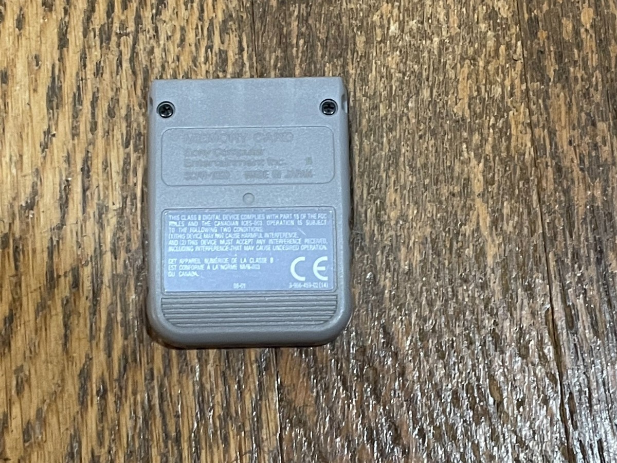 PlayStation PS1 Official Memory Card SCPH-1020 Original Gray 94048