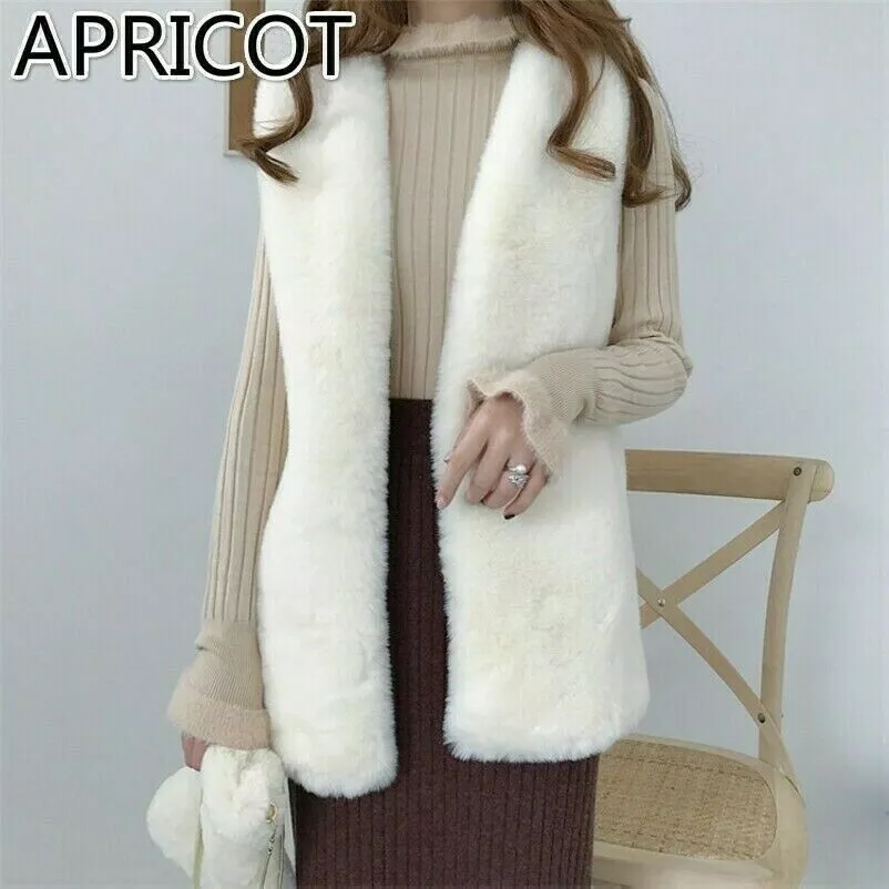 Faux rabbit cheap fur jacket