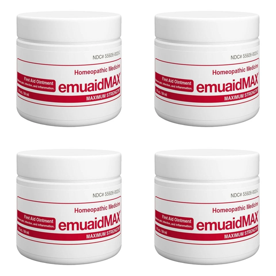 1-4pcs EMUAID Maximum Strength First Aid Ointment 2oz 59ml for Itchy Skin