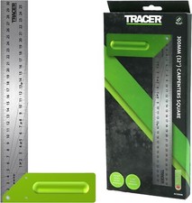 Tracer Tools 300mm Carpenters Precision Aluminium Metric Set Square Rule,ACS300M