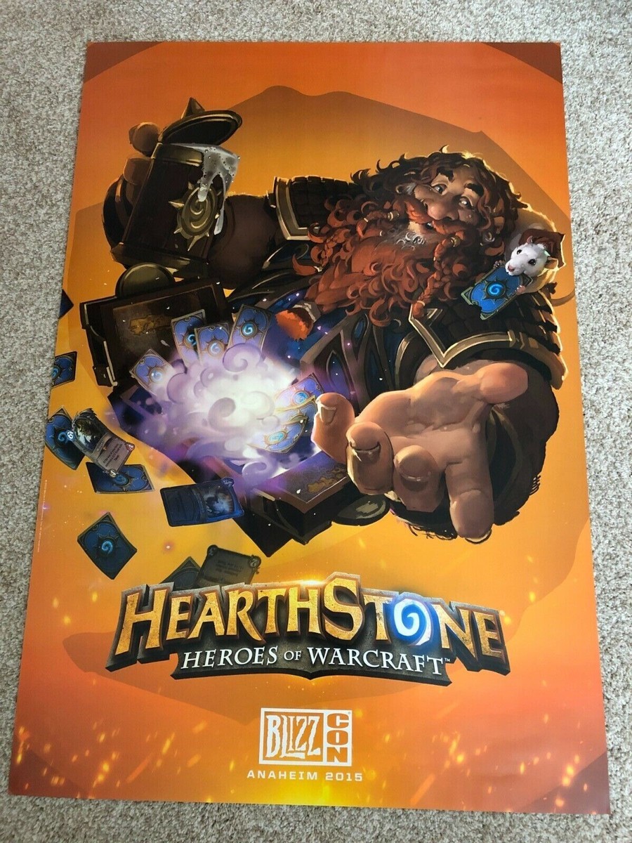 BlizzCon 2015 Official Key Art AND Hearthstone Poster Combo RARE