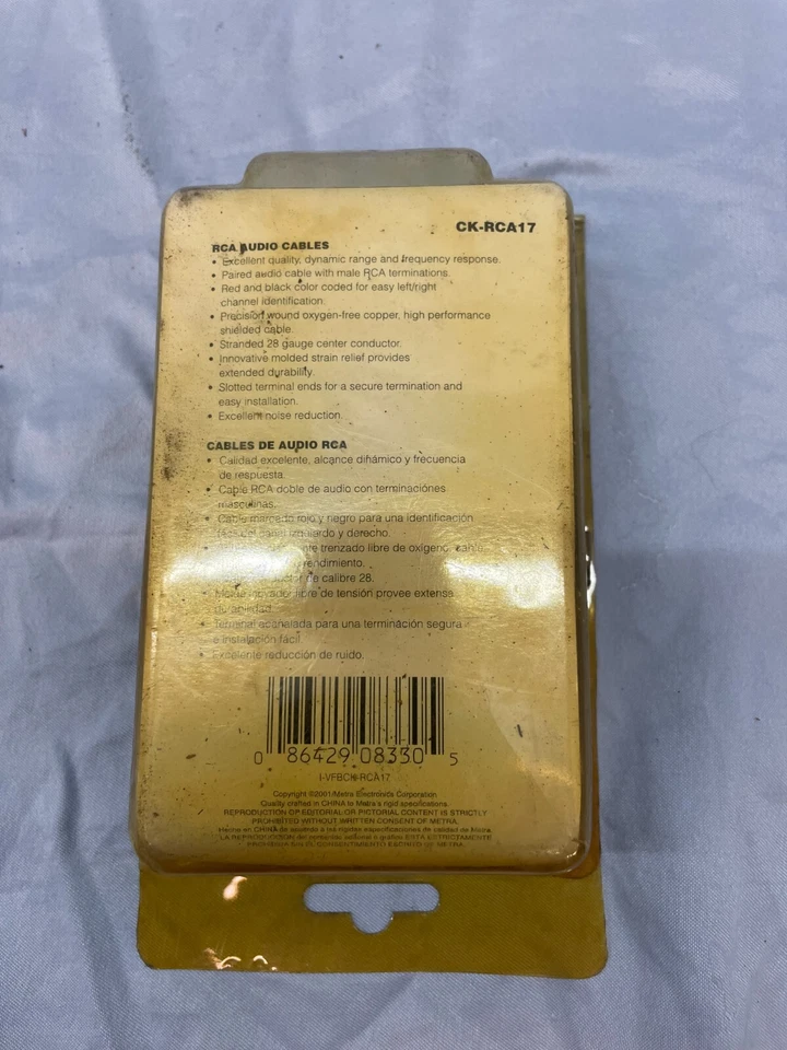 Cable RCA de 17 pies cable de audio RCA de 2 canales de alta calidad CK-RCA17 Foto 4 de 4