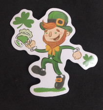 Leprechaun With Mug Of Irish Beer St. Patrick's Day Sticker 2.38