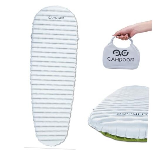 Self Inflating Sleeping Pad for Camping with Inflating Bag, Mummy-grey Green