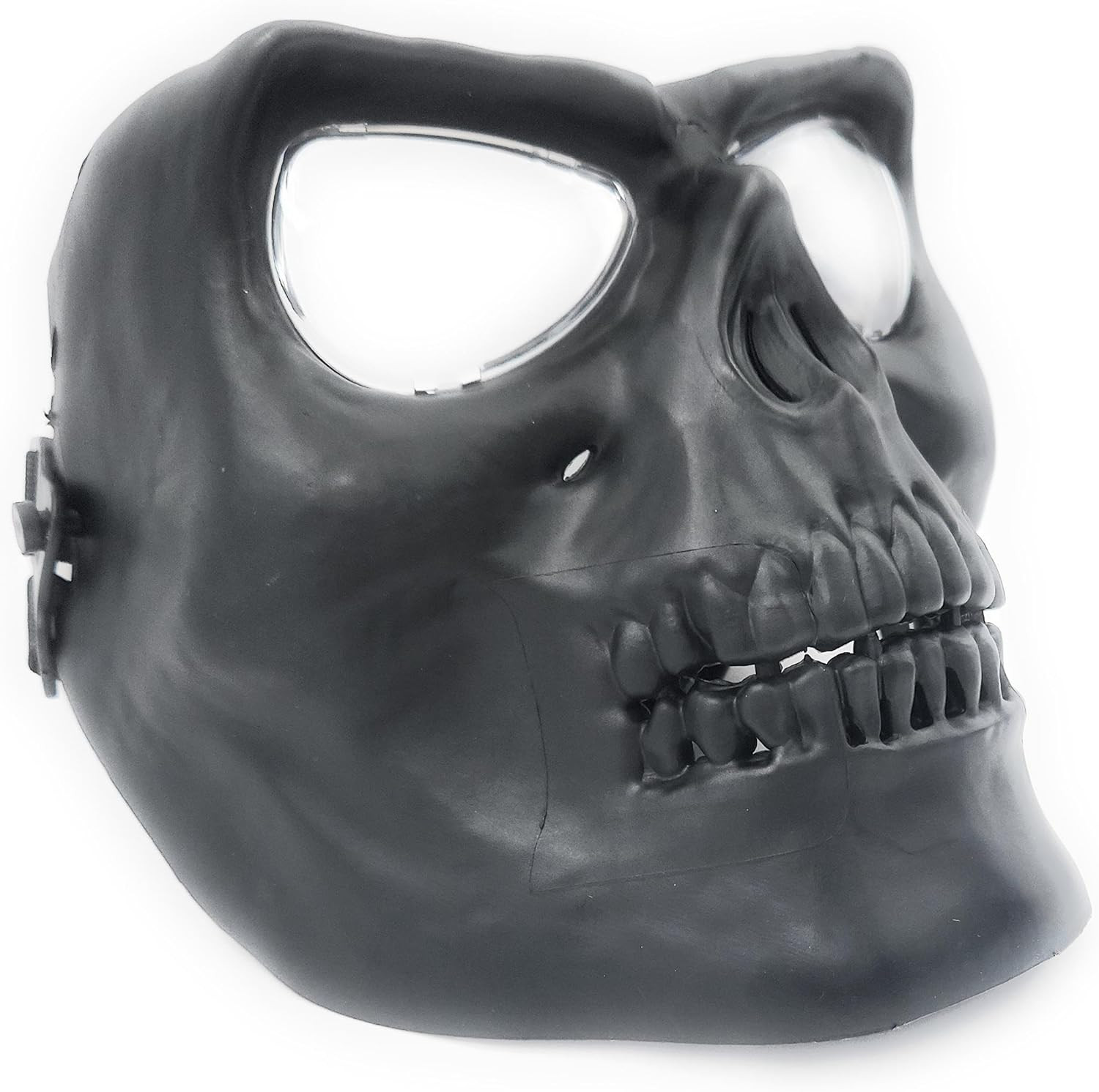 Mask Skull Full Face Mask Scary Halloween Party Skeleton Cosplay Costume- Black