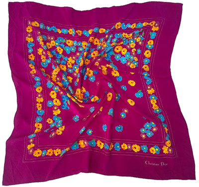 Christian Dior Silk Scarf  Pink