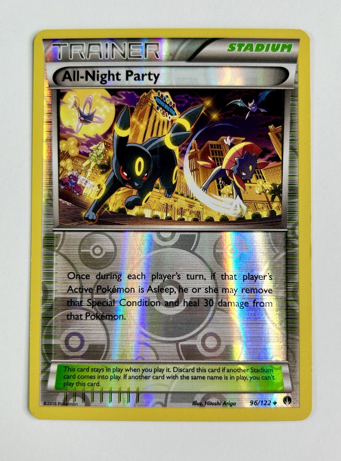 All-Night Party Reverse Holo 2016 Pokemon XY - BREAKpoint #96/122 * NM * Espeon