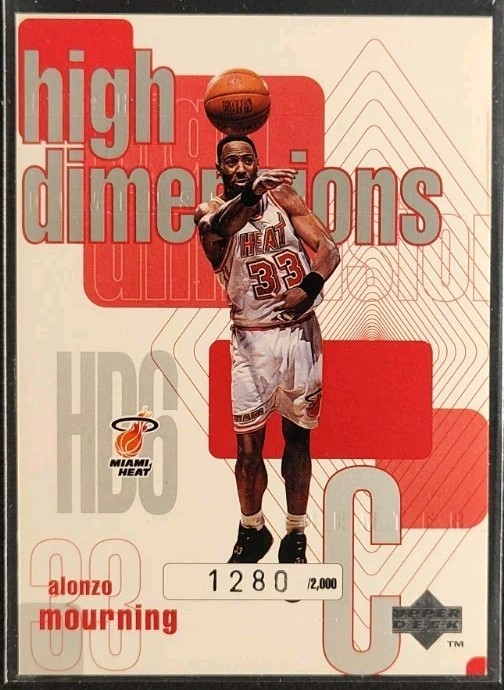 1997-98 Upper Deck - High Dimensions Alonzo Mourning #HD6 /2000