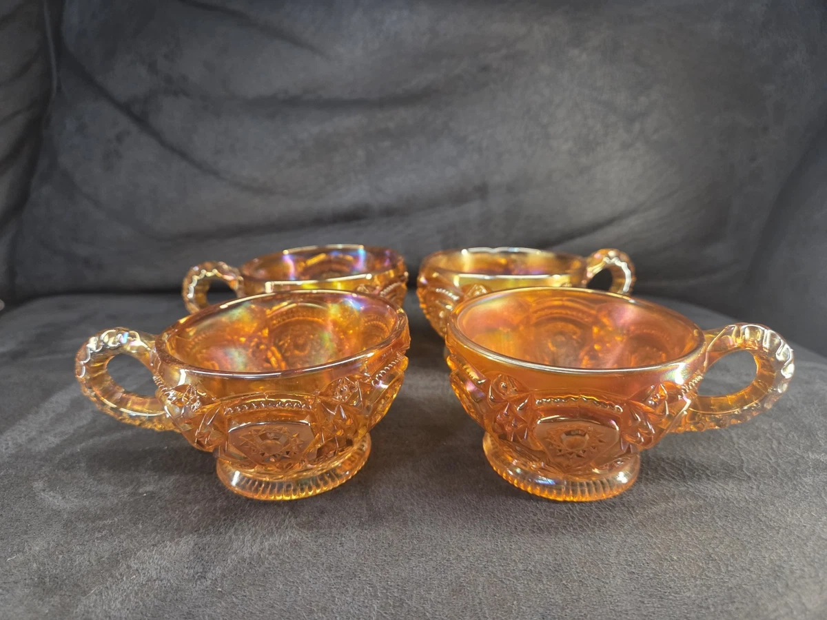 Carnival Glass Punch Cups In Vintage Imperial Carnival Glass for