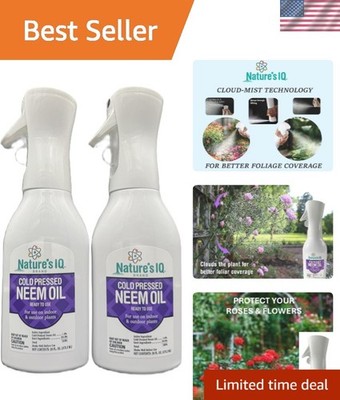 40 Oz Cold Pressed Neem Oil with Spray Mist for Indoor & Outdoor Plant Care