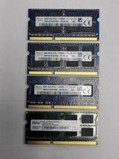 DDR3 PC3 sodimm Laptop Memory, Lot of 4, 1 X 8gb, 3 X 4gb , Hynix, Netac