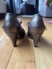 CLARKS Indigo Women Size 8 Pump Bronze T Strap Cone Heel Round Toe — photo 7