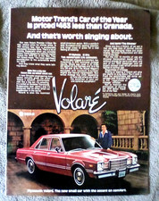 1976 Chrysler Volare 4-door Motor Trend Car Of The Year 27 Mpg Auto Print Ad 1976 Chrysler Volare 4-door Motor Trend Car Of The Year 27 Mpg Auto Print Ad