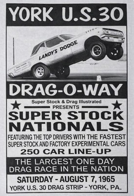 York US 30 Drag-o-Way Poster/Advertisement + Ammon R. Smith Advertisement