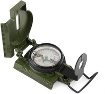 US Military Tritium Lensatic Compass Waterproof Hiking Survival Pouch