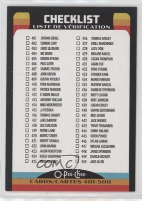2024-25 O-Pee-Chee Retro Black Border 87/100 Checklist #500 2d8
