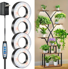 Grow Light Indoor Plants Full Spectrum LED Lamp Timer Dimmable 4 Head 192 LEDs