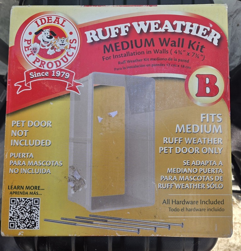Ideal Pet Ruff-Weather Med. Wall Installation Kit (Pet Door Not Included) RWMWK