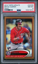 2012 Topps Update Bryce Harper Gold RC #/2012 PSA 8 Sharp Rookie! Bookend last 1