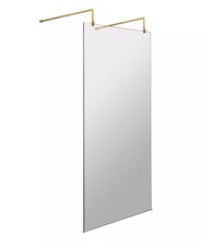 Image of Balterley 8mm Glass Wetroom Screen with Arms & Feet - Choice of Colour and Size