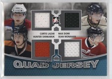 2012 ITG Heroes and Prospects Quad Jersey Silver 1/40 Curtis Lazar Max Domi s0w