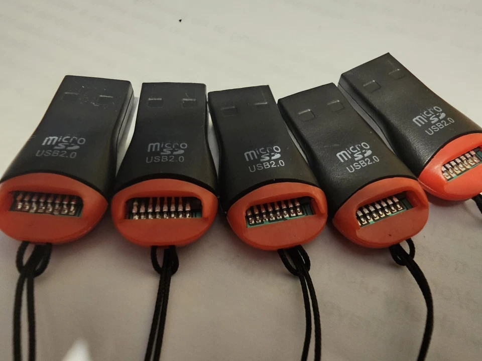 Nuevo Lote De 10 Adaptadores Lectores De Tarjetas a Adaptador USB 2.0 para Micro SD SDHC SDXC TF Foto 3 de 4