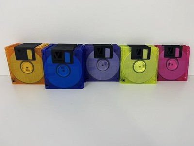 49 Verbatim 3.5 HD Datalife 2HD Floppy Disks with Case Mixed Colors IBM Format