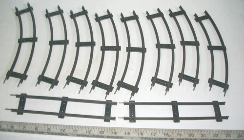 Vintage Marx/Hafner O27 Large Oval of 10 Metal 2-Rail Wind-Up Toy Train Track
