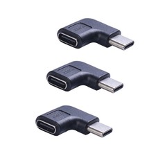 Type-C Male to Female Adapter  2-Pack  Right Left Angled 90 Degree Type-C Exte...