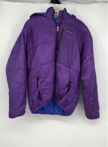 Patagonia Womens Purple Long Sleeve Hooded Full-Zip Puffer Jacket Size Small