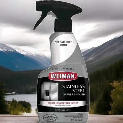 Weiman Stainless Steel Cleaner and Polish Spray, 12 Ounce