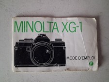 minolta XG-1 mode d'emploi en français.