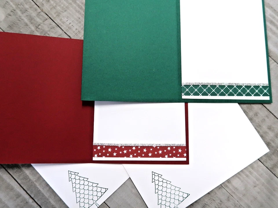 Stampin' Up! Kit de Cartas - VISIONS OF SANTA - Juego Todo Incluido de 4 Cartas Foto 4 de 4