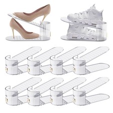 Clear 10 Pack Shoe Slot Organizer, Shoe Stacker Organizer Holders for A Pair ...