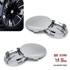 Car Wheel Center Cap, 2.36" OD 2.2" ID Wheel Center Hub Cap Cover, 4 PCS Silver