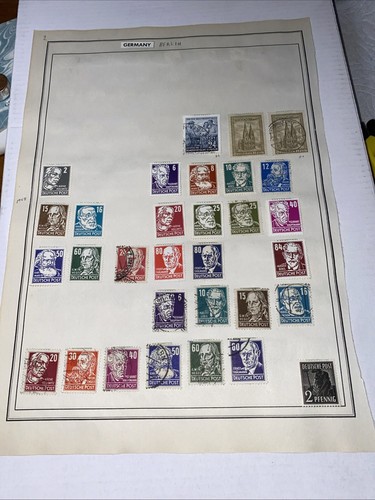 GERMANY ~several (82) German Reich ~ Saufend Stamps ~ c.1920’s Full Page 2 Side - Picture 2 of 12